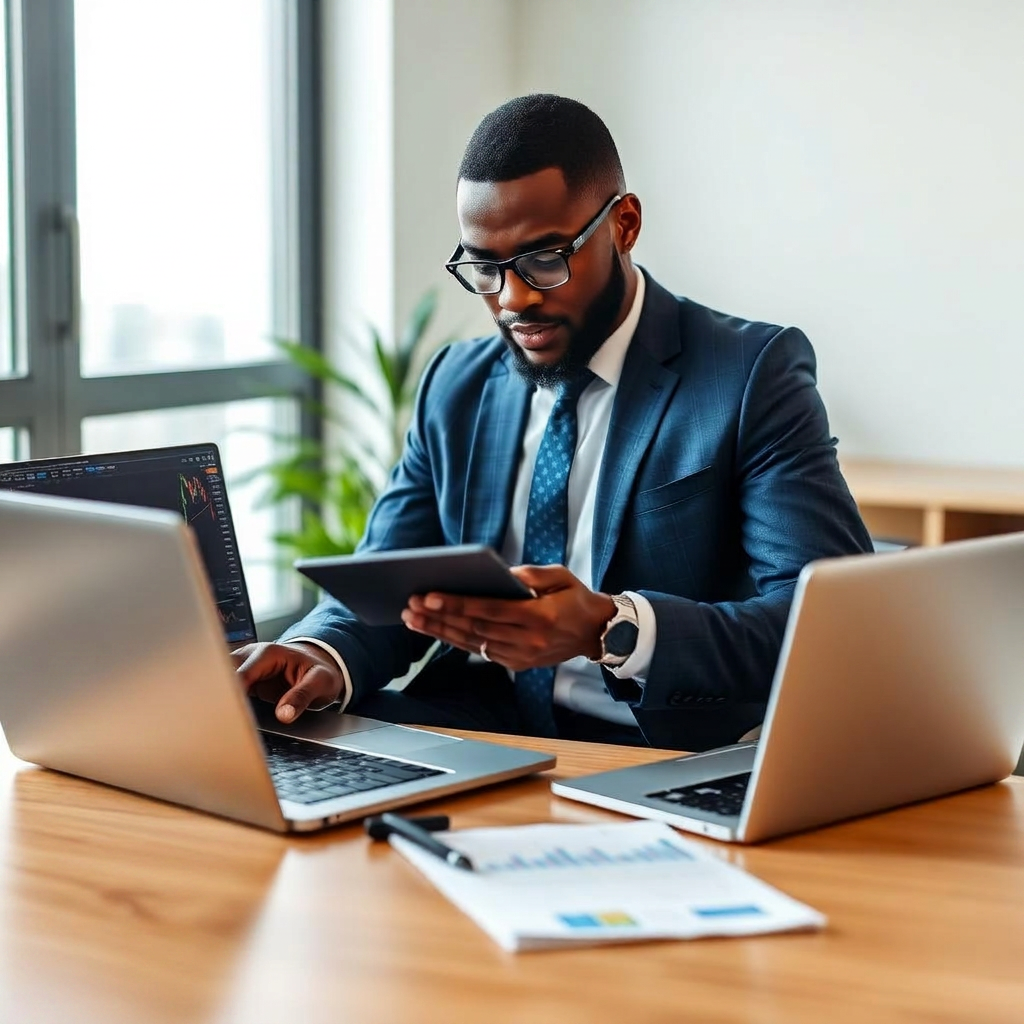 Finance professional analyzing FX market charts